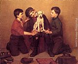 John George Brown The Foundling painting